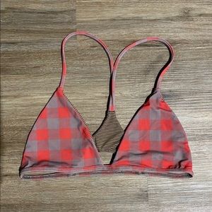 Acacia Red Check Shaka top